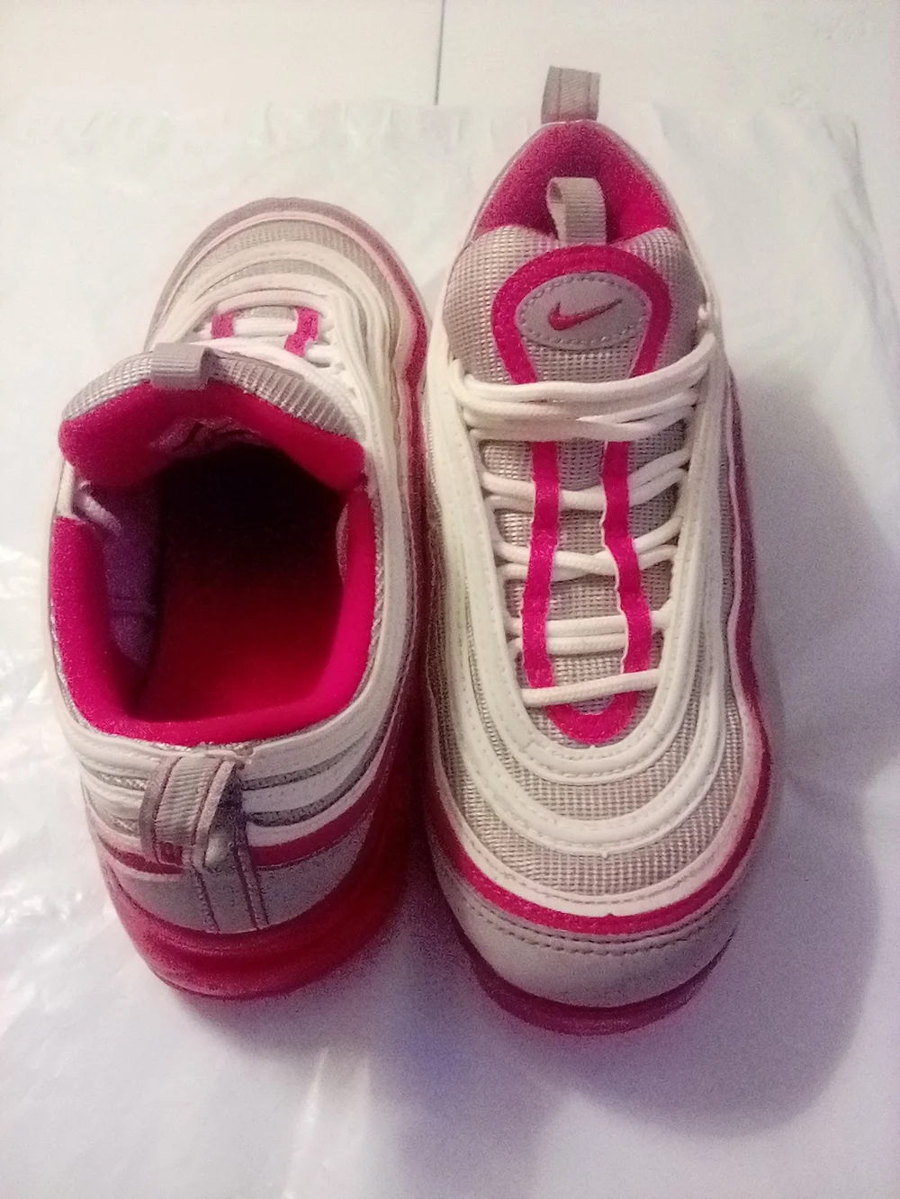 Nike Kids' Red and White Air Bubble Sneakers